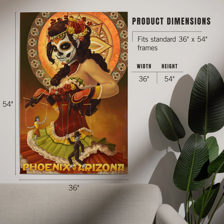 Phoenix, Arizona, Day of the Dead Marionettes, Art & Giclee Prints Art Lantern Press