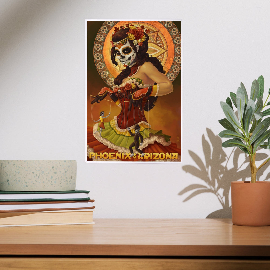 Phoenix, Arizona, Day of the Dead Marionettes, Art & Giclee Prints Art Lantern Press
