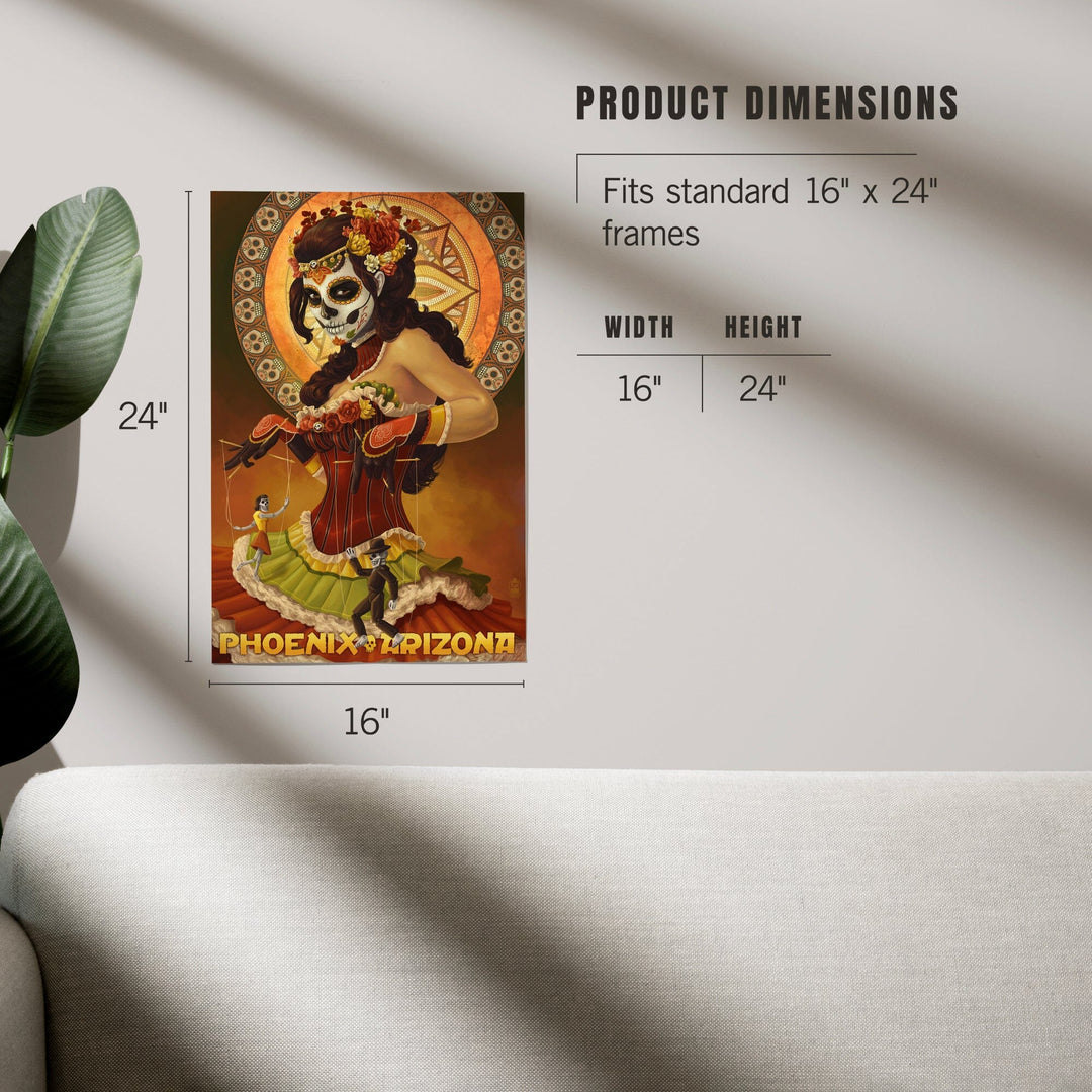 Phoenix, Arizona, Day of the Dead Marionettes, Art & Giclee Prints Art Lantern Press