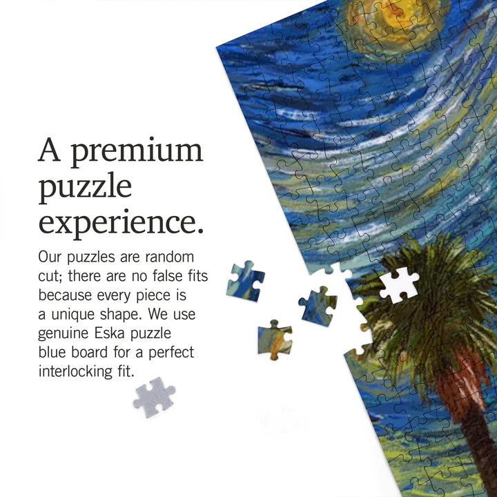 Phoenix, Arizona, Starry Night Series, Jigsaw Puzzle Puzzle Lantern Press