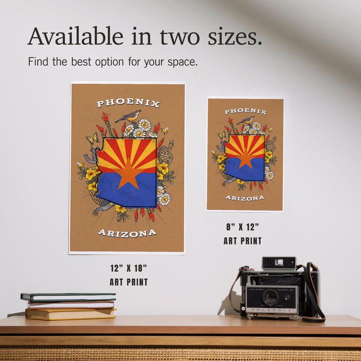 Phoenix, Arizona, Treasure Trove, State Series, Art & Giclee Prints Art Lantern Press