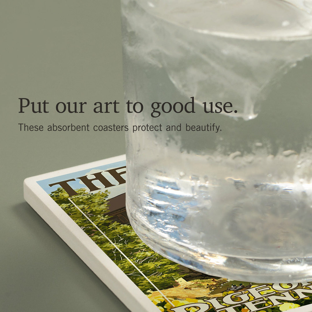 Pigeon Forge, Tennessee, The Old Mill, Coasters Coasters Lantern Press