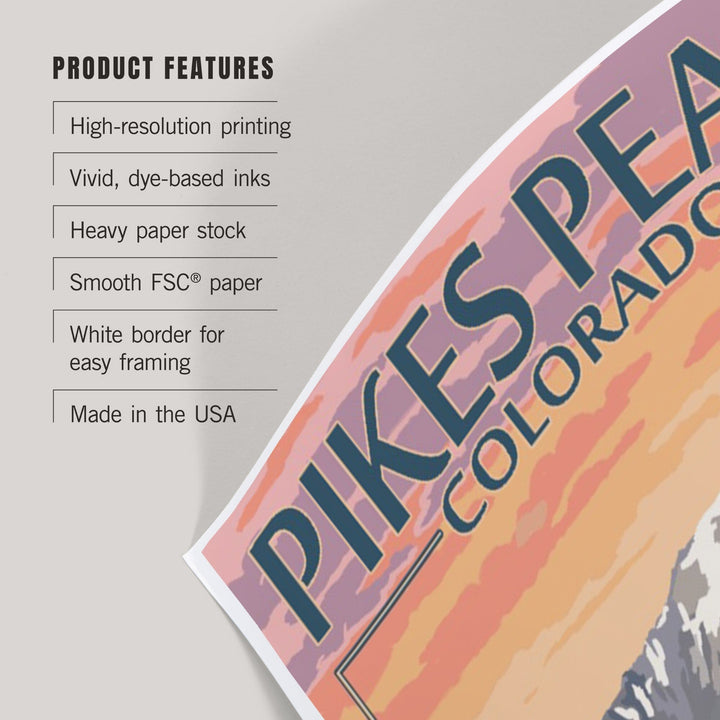 Pikes Peak, Colorado, Bear and Spring Flowers, Art & Giclee Prints Art Lantern Press
