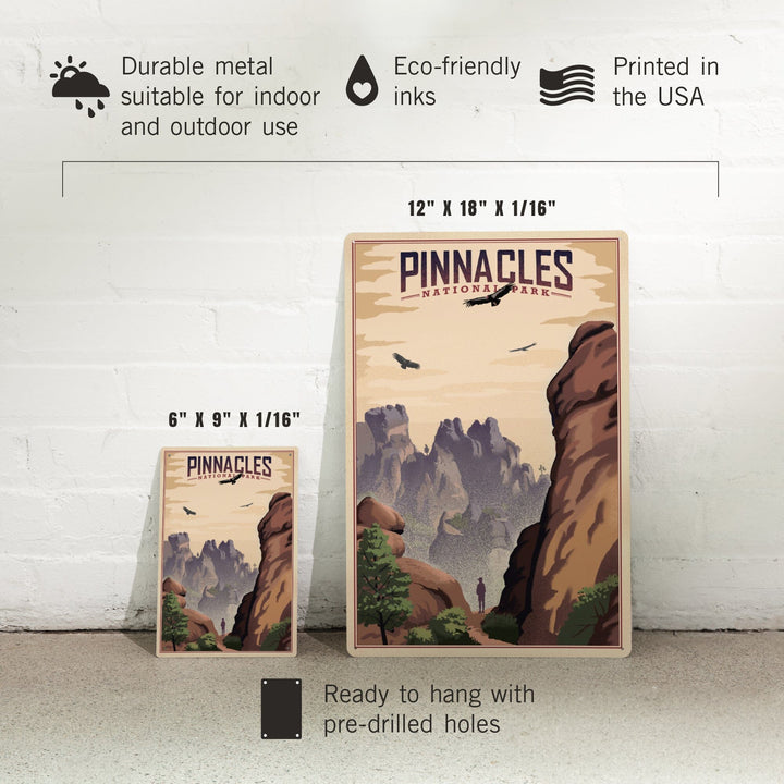Pinnacles National Park, California, Lithograph, Metal Signs Metal Lantern Press