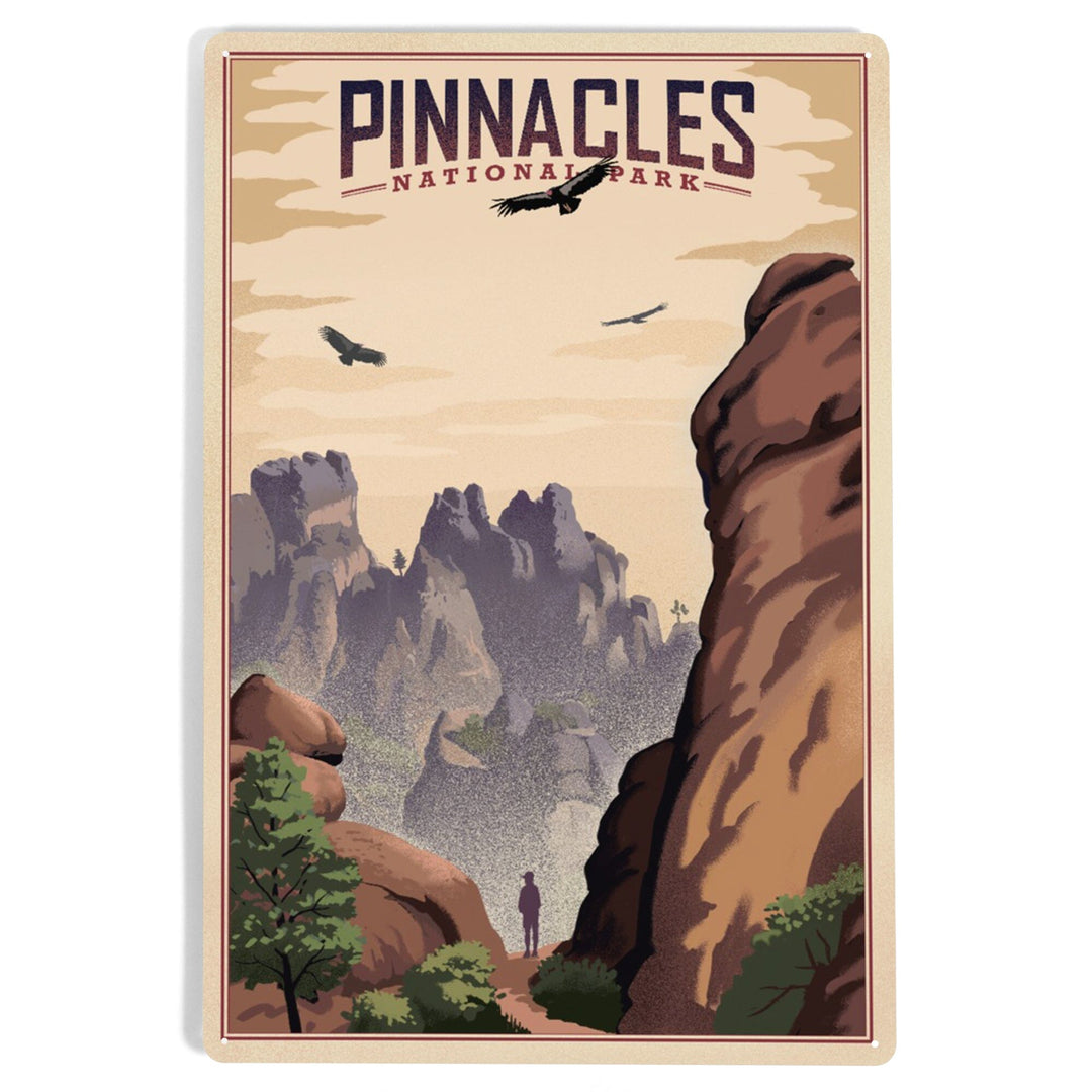 Pinnacles National Park, California, Lithograph, Metal Signs Metal Lantern Press