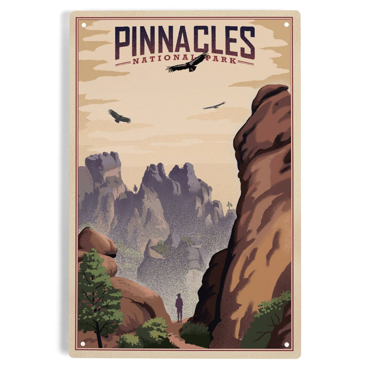 Pinnacles National Park, California, Lithograph, Metal Signs Metal Lantern Press