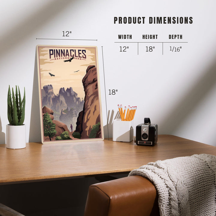 Pinnacles National Park, California, Lithograph, Metal Signs Metal Lantern Press