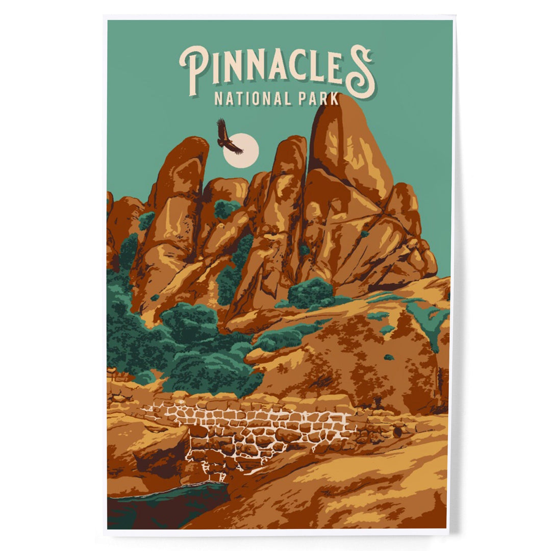 Pinnacles National Park, California, Painterly National Park Series, Art & Giclee Prints Art Lantern Press