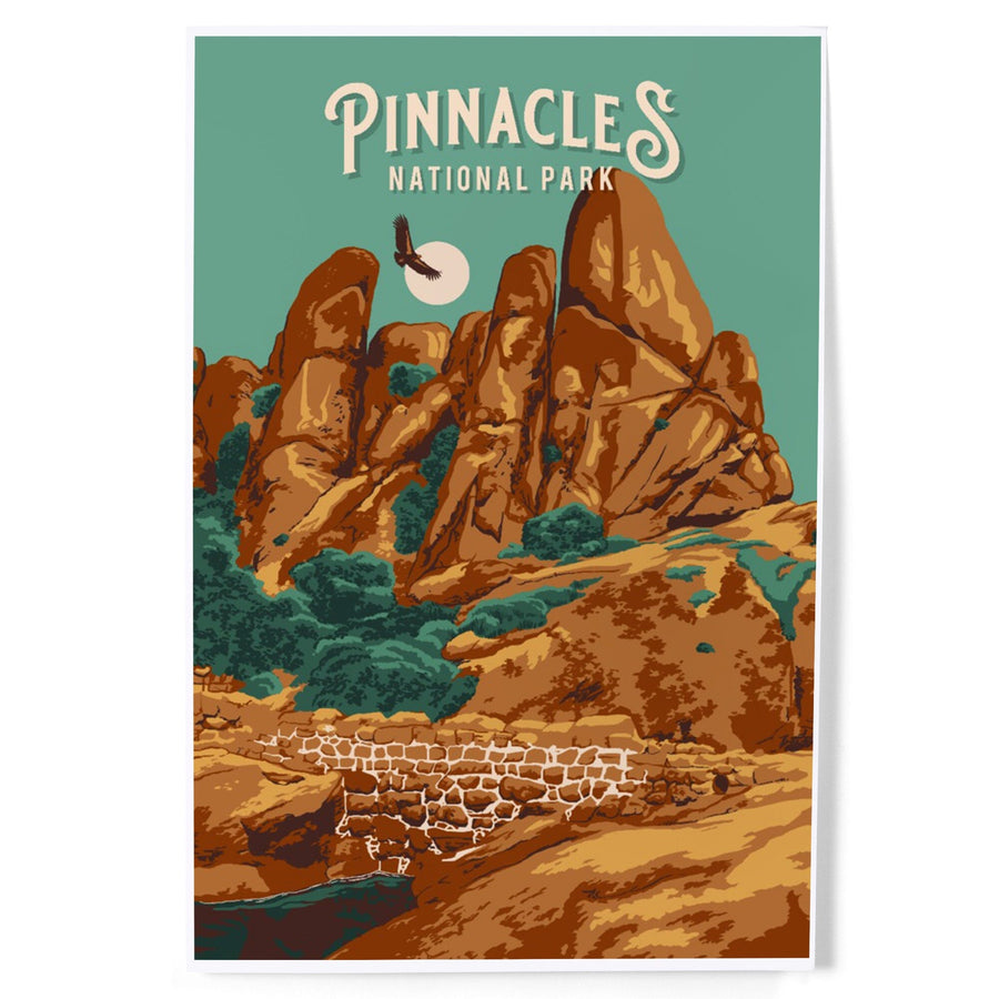 Pinnacles National Park, California, Painterly National Park Series, Art & Giclee Prints Art Lantern Press
