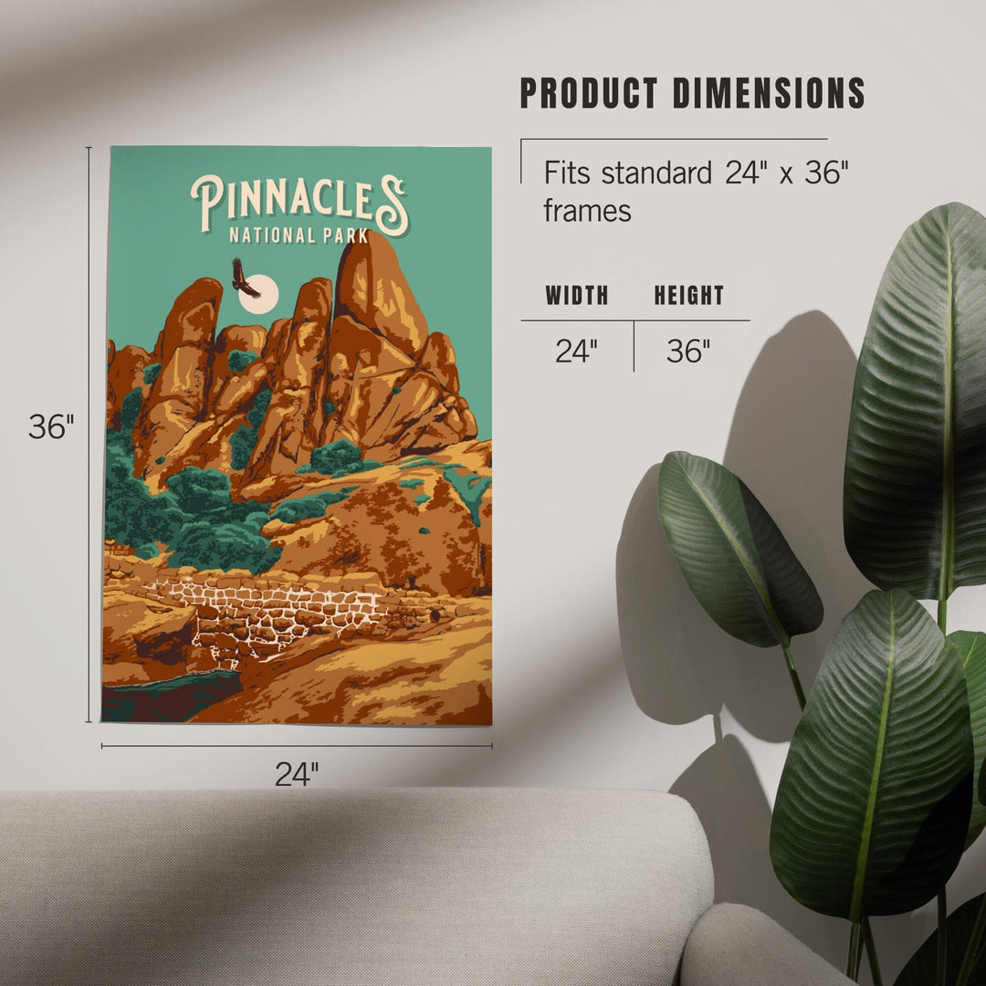 Pinnacles National Park, California, Painterly National Park Series, Art & Giclee Prints Art Lantern Press