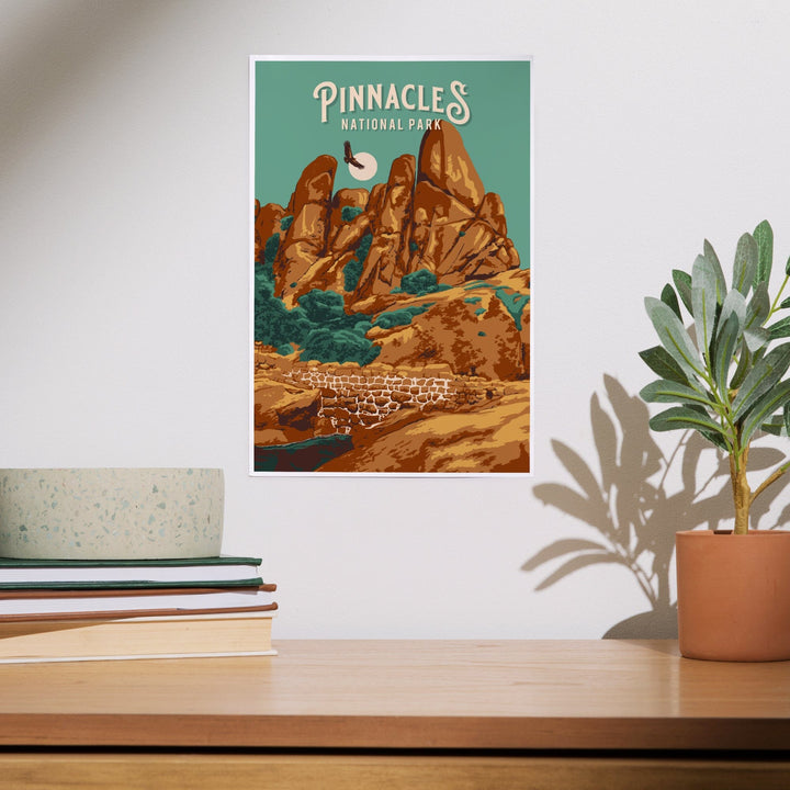 Pinnacles National Park, California, Painterly National Park Series, Art & Giclee Prints Art Lantern Press