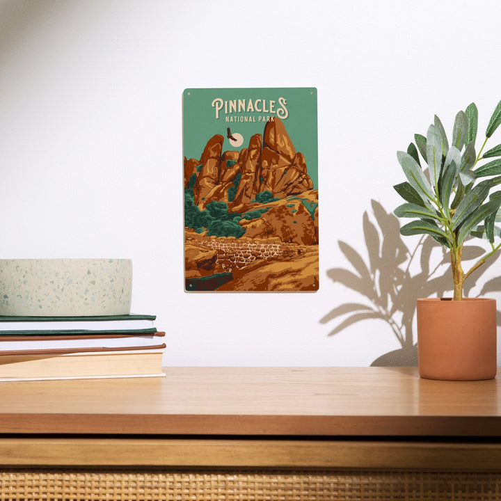 Pinnacles National Park, California, Painterly National Park Series, Wood Signs and Postcards Wood Lantern Press