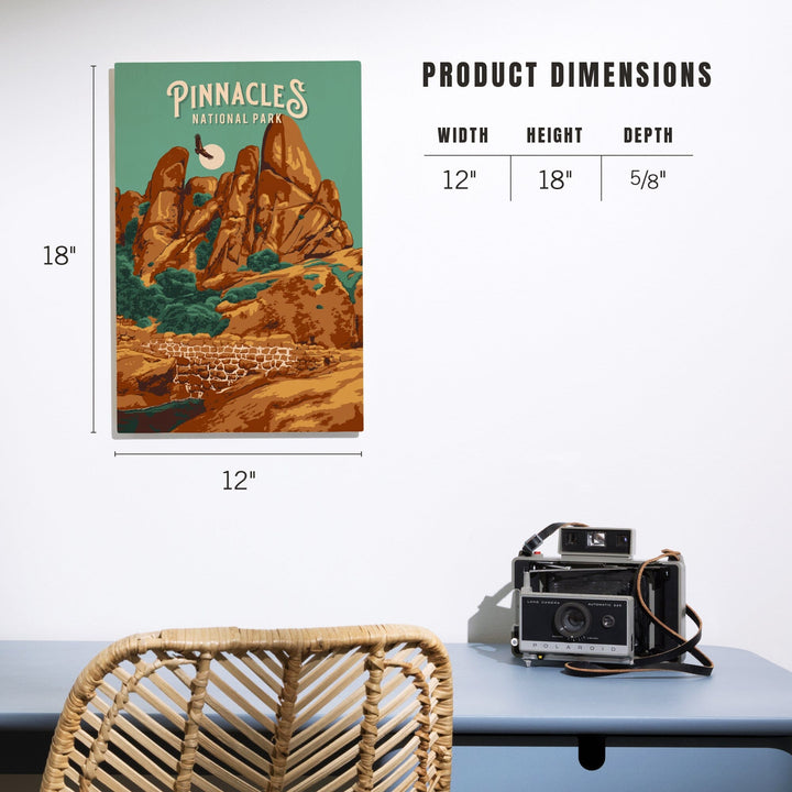 Pinnacles National Park, California, Painterly National Park Series, Wood Signs and Postcards Wood Lantern Press