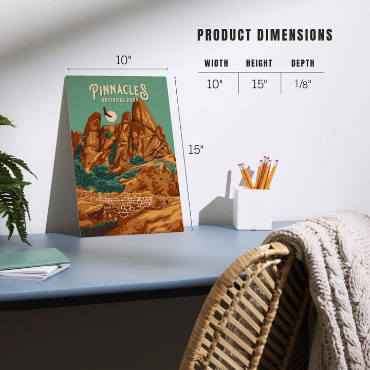 Pinnacles National Park, California, Painterly National Park Series, Wood Signs and Postcards Wood Lantern Press