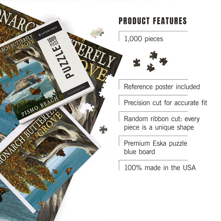 Pismo Beach, California, Monarch Butterfly Grove, Jigsaw Puzzle Puzzle Lantern Press