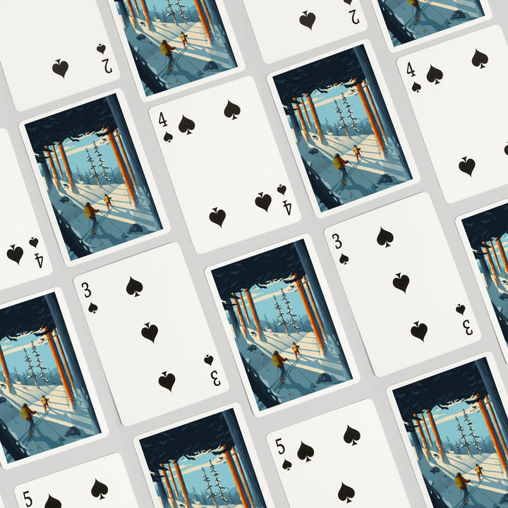 Playing Cards, Better on Foot, Snowshoeing, No Text, 52 Card Deck with Jokers in Box, Unique Art Cards Lantern Press