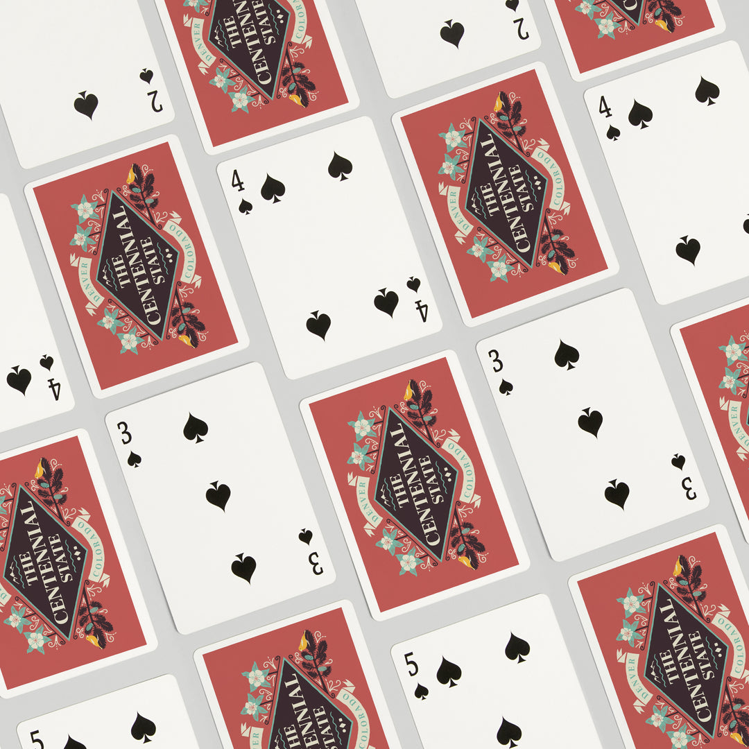 Playing Cards, Denver, Colorado, State Motto Crest, State Series, 52 Card Deck with Jokers in Box, Unique Art Cards Lantern Press