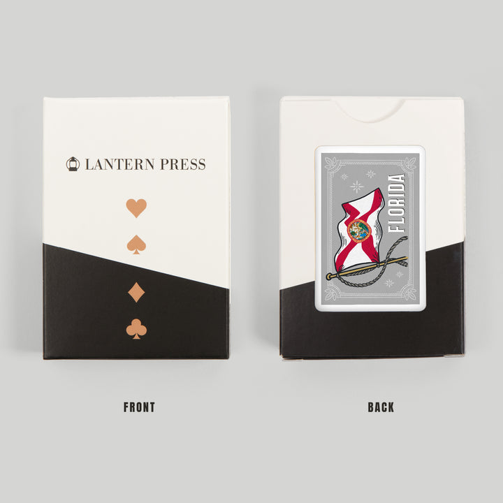 Playing Cards, Florida, Waving State Flag, State Series, 52 Card Deck with Jokers in Box, Unique Art Cards Lantern Press