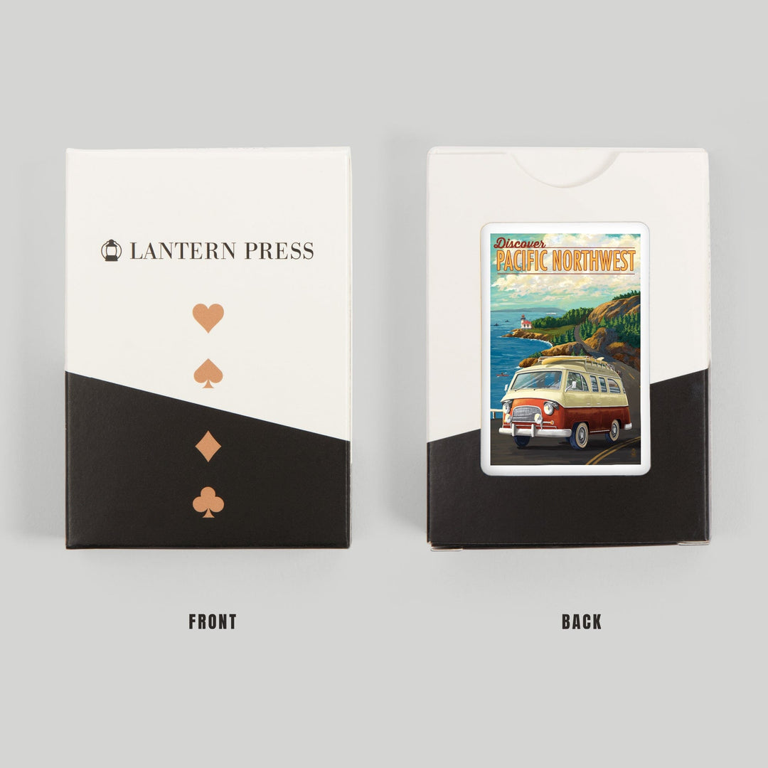 Playing Cards, Pacific Northwest, LP Camper Van, 52 Card Deck with Jokers in Box, Unique Art Cards Lantern Press