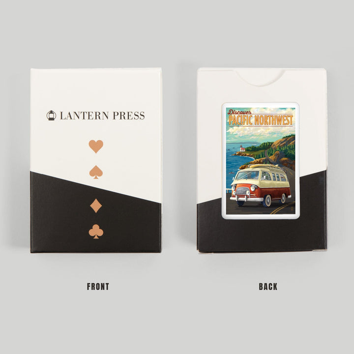 Playing Cards, Pacific Northwest, LP Camper Van, 52 Card Deck with Jokers in Box, Unique Art Cards Lantern Press