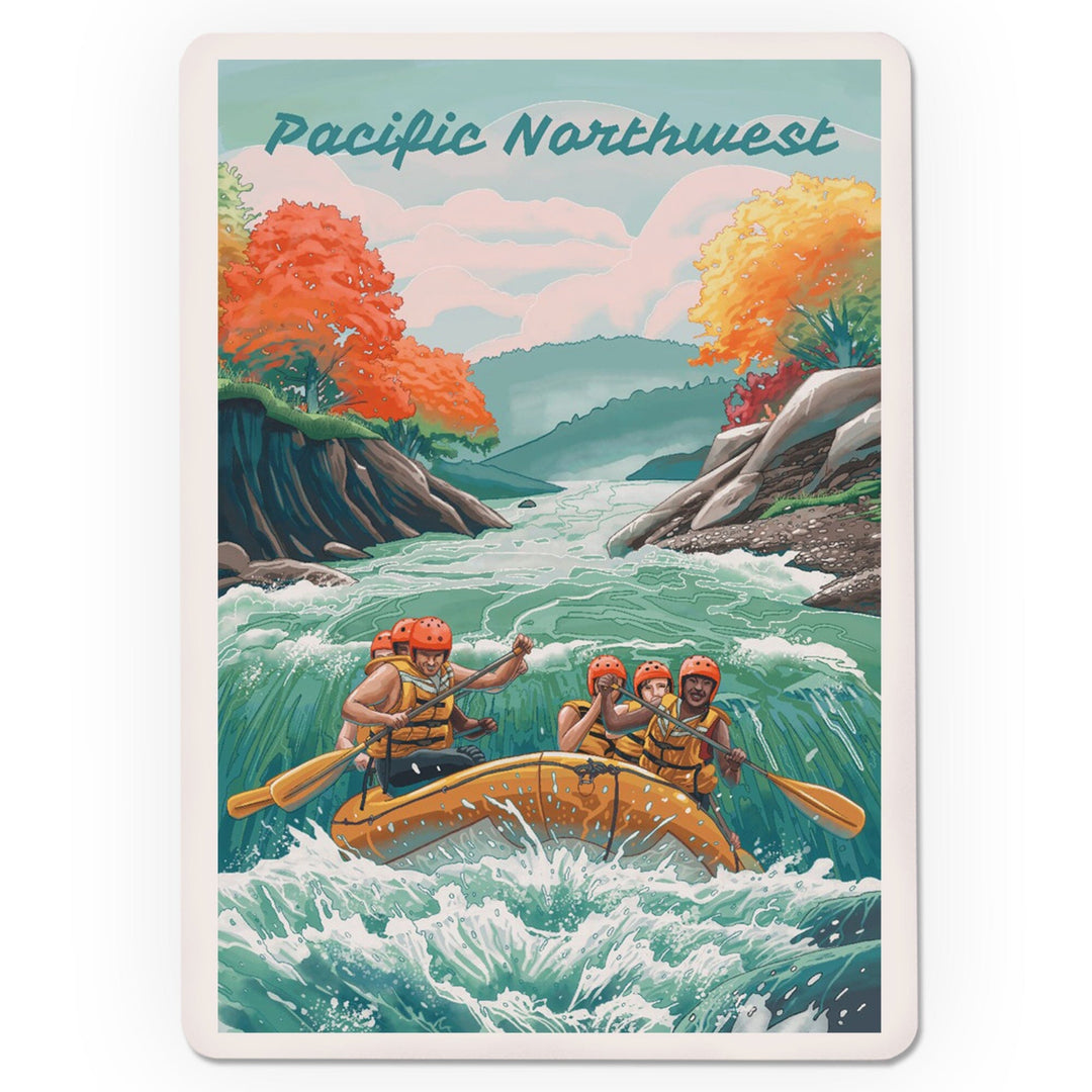 Playing Cards, Pacific Northwest, Seek Adventure, River Rafting, 52 Card Deck with Jokers in Box, Unique Art Cards Lantern Press