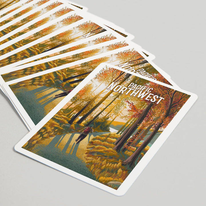 Playing Cards, Pacific Northwest, Walk In The Woods, Day Hike, 52 Card Deck with Jokers in Box, Unique Art Cards Lantern Press