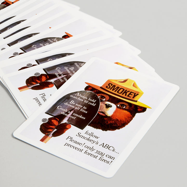 Playing Cards, Smokey Bear, ABCs, Shovels, Officially Licensed Vintage Poster, 52 Card Deck with Jokers in Box, Unique Art Cards Lantern Press
