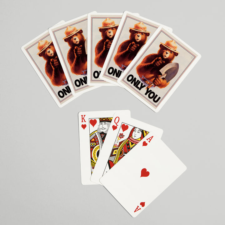 Playing Cards, Smokey Bear, Only You, Officially Licensed Vintage Poster, 52 Card Deck with Jokers in Box, Unique Art Cards Lantern Press