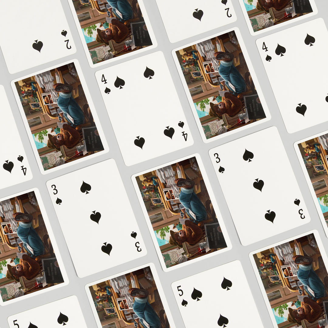 Playing Cards, Smokey Bear, Reading Mail, Officially Licensed Vintage Poster, 52 Card Deck with Jokers in Box, Unique Art Cards Lantern Press