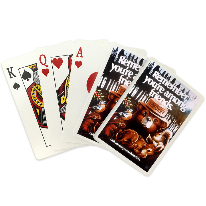 Playing Cards, Smokey Bear, Remember You're Among Friends, Officially Licensed Vintage Poster, 52 Card Deck with Jokers in Box, Unique Art Cards Lantern Press