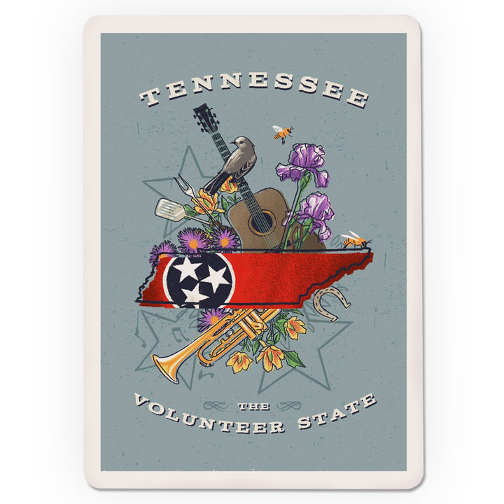 Playing Cards, Tennessee, State Treasure Trove, State Series, 52 Card Deck with Jokers in Box, Unique Art Cards Lantern Press