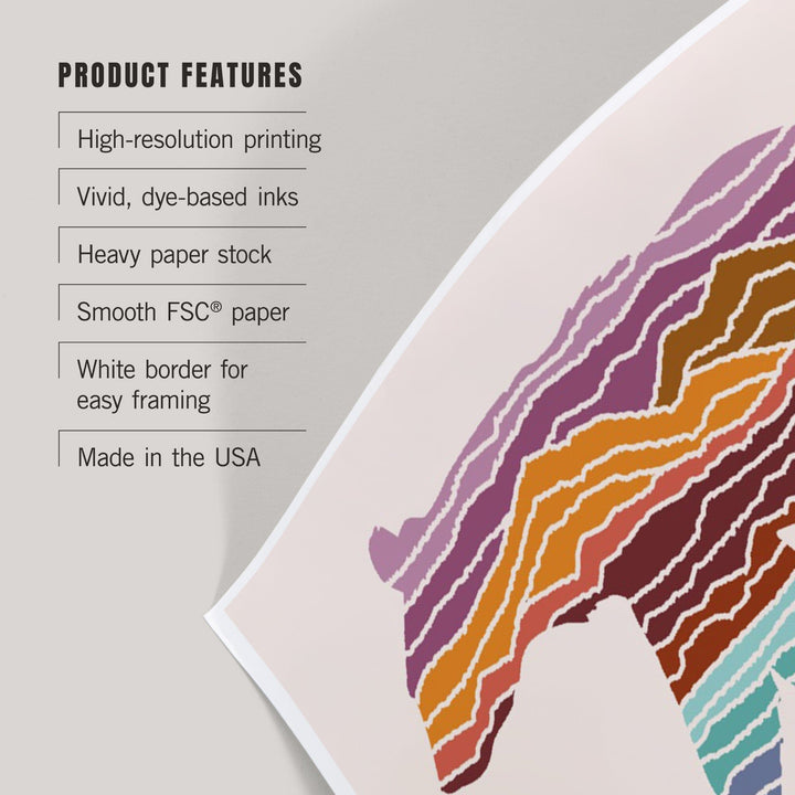 Pocono Mountains, Pennsylvania, Bear, Light Background, Art & Giclee Prints Art Lantern Press