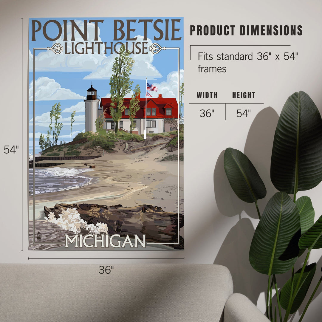 Point Betsie Lighthouse, Michigan, Art & Giclee Prints Art Lantern Press