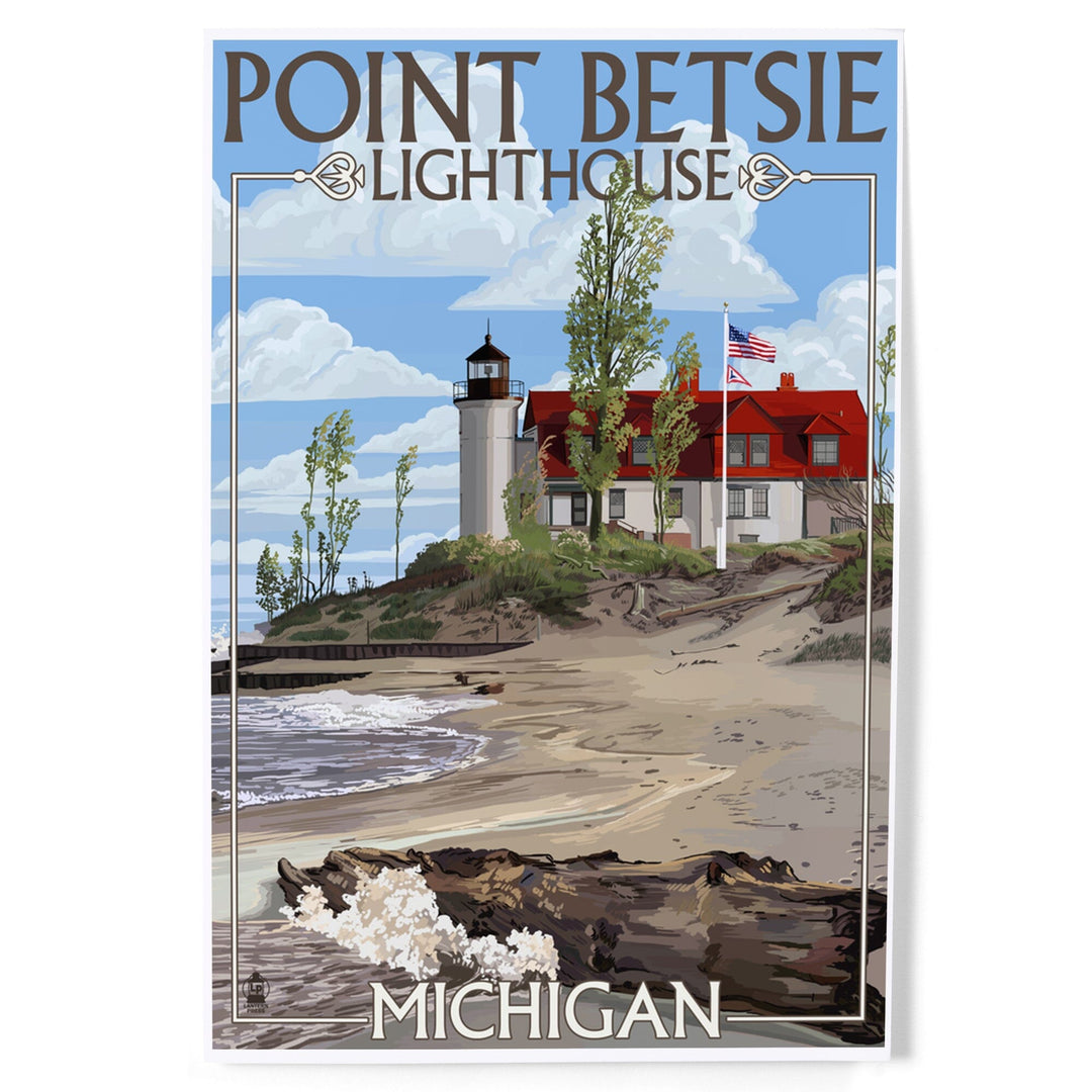 Point Betsie Lighthouse, Michigan, Art & Giclee Prints Art Lantern Press