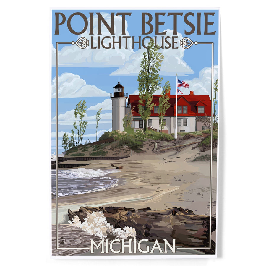 Point Betsie Lighthouse, Michigan, Art & Giclee Prints Art Lantern Press