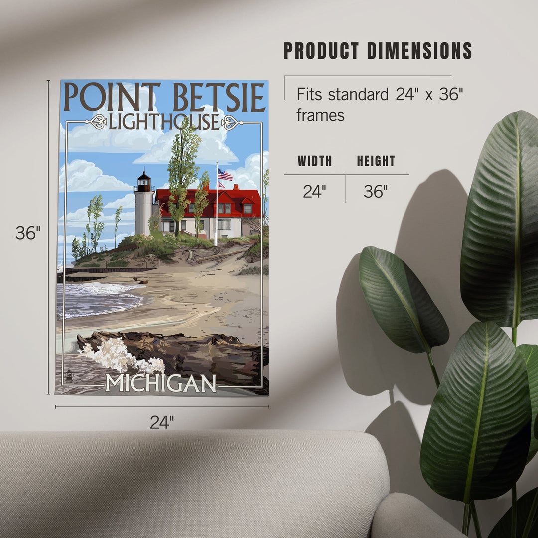Point Betsie Lighthouse, Michigan, Art & Giclee Prints Art Lantern Press