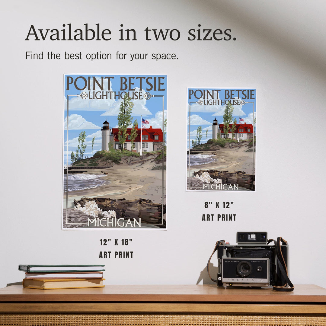 Point Betsie Lighthouse, Michigan, Art & Giclee Prints Art Lantern Press