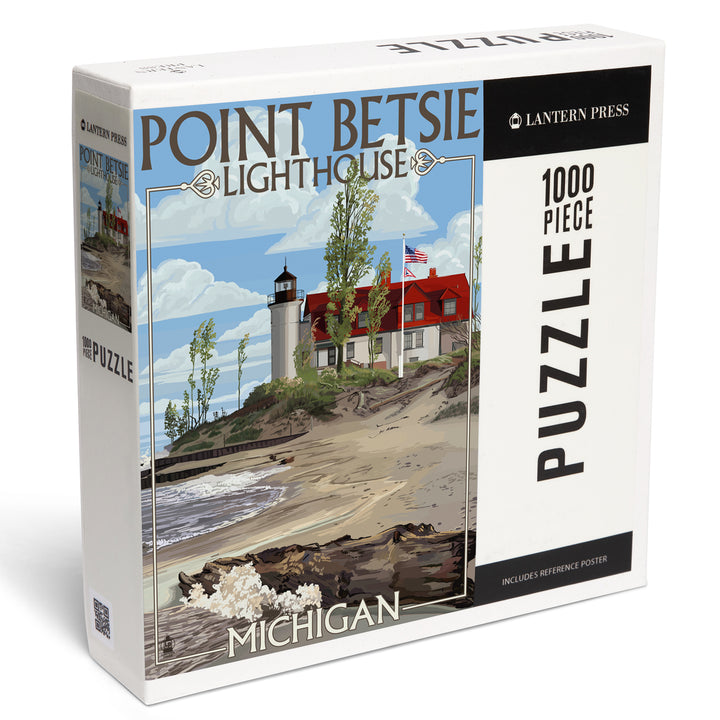 Point Betsie Lighthouse, Michigan, Jigsaw Puzzle Puzzle Lantern Press