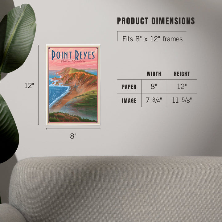 Point Reyes National Seashore, California, Lithograph, Art & Giclee Prints Art Lantern Press