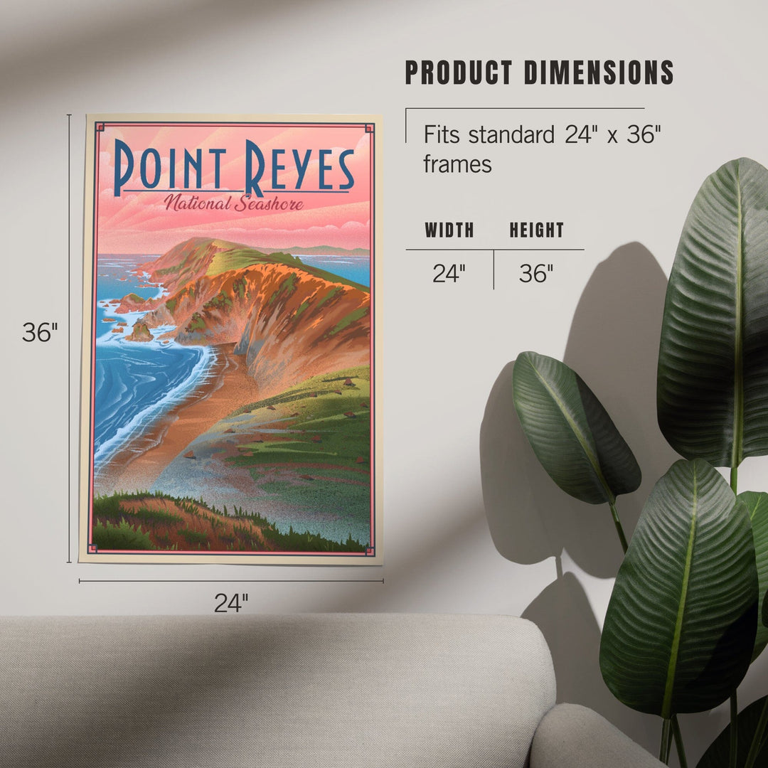 Point Reyes National Seashore, California, Lithograph, Art & Giclee Prints Art Lantern Press