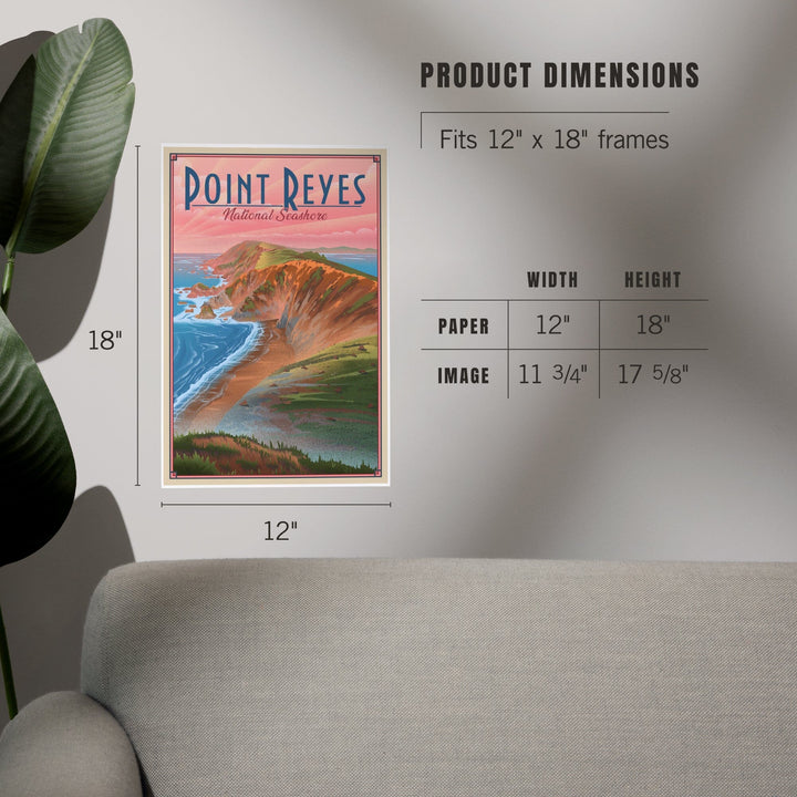 Point Reyes National Seashore, California, Lithograph, Art & Giclee Prints Art Lantern Press