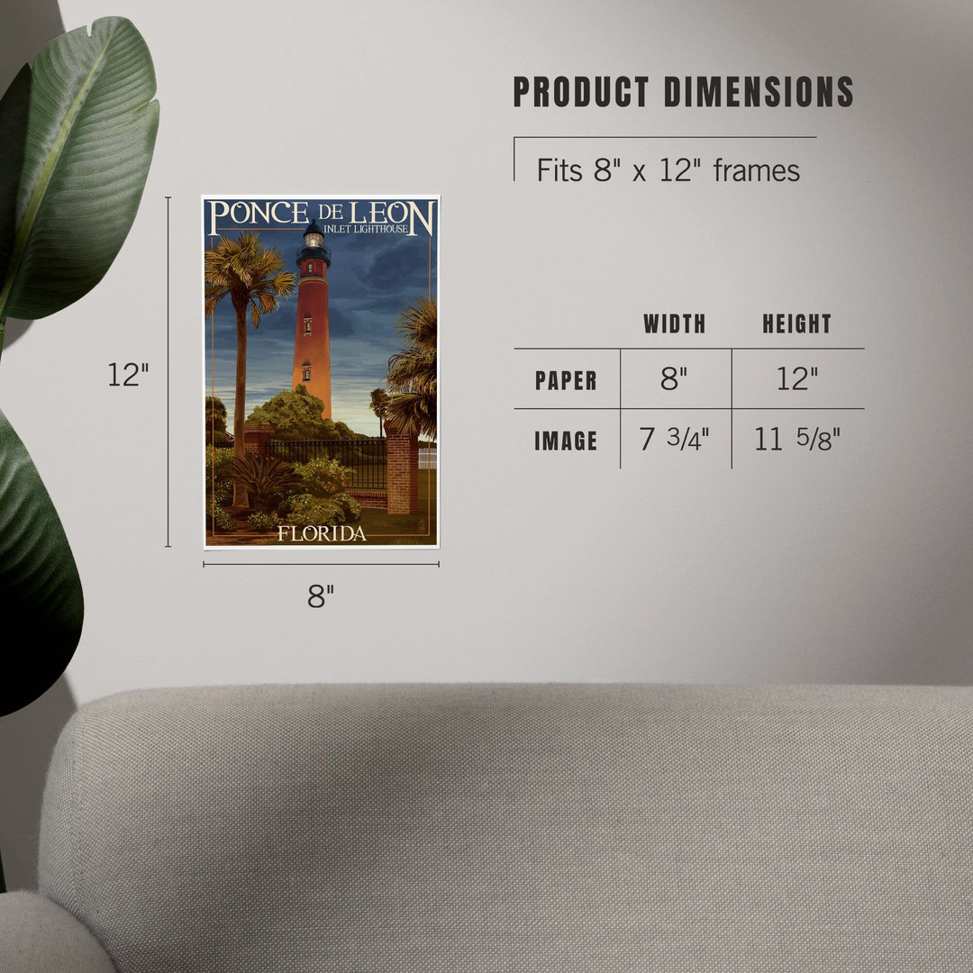 Ponce De Leon Inlet Lighthouse, Florida, Dusk Scene, Art & Giclee Prints Art Lantern Press