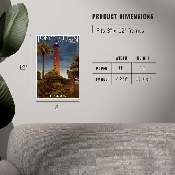 Ponce De Leon Inlet Lighthouse, Florida, Dusk Scene, Art & Giclee Prints Art Lantern Press