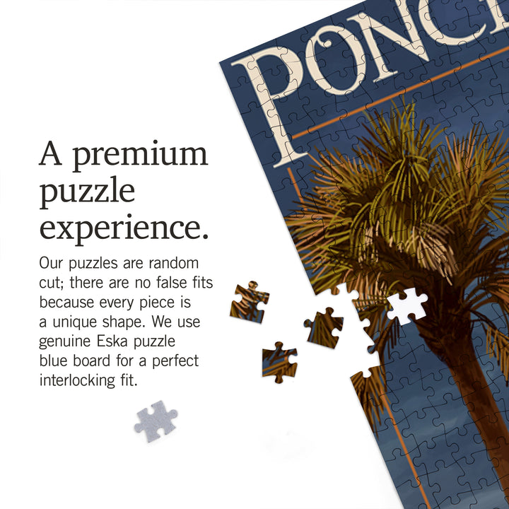 Ponce De Leon Inlet Lighthouse, Florida, Dusk Scene, Jigsaw Puzzle Puzzle Lantern Press