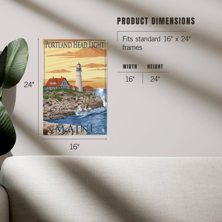 Portland, Maine, Portland Head Light, Art & Giclee Prints Art Lantern Press