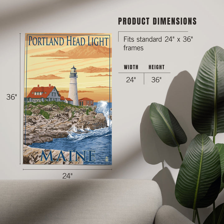 Portland, Maine, Portland Head Light, Art & Giclee Prints Art Lantern Press