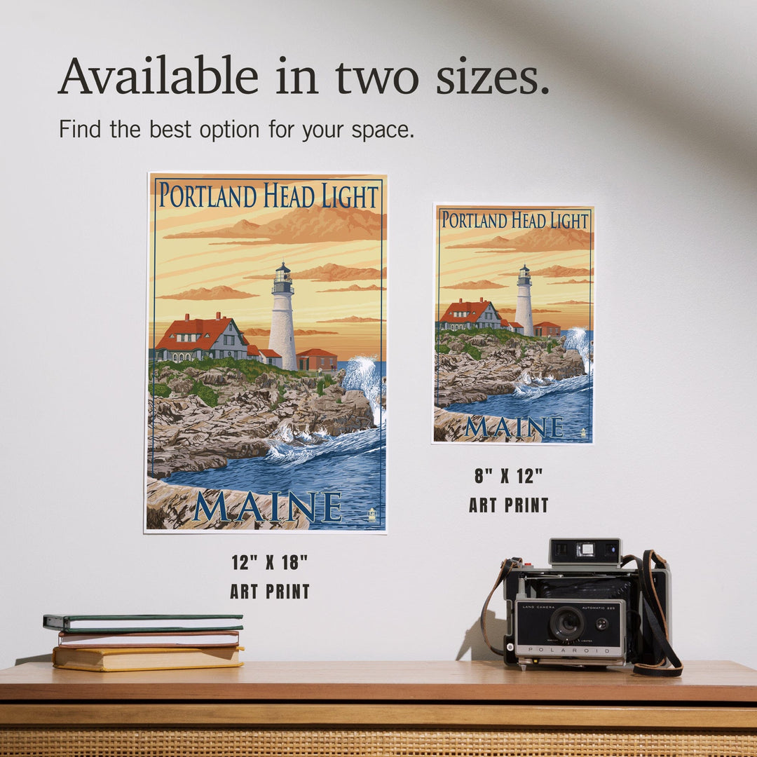Portland, Maine, Portland Head Light, Art & Giclee Prints Art Lantern Press
