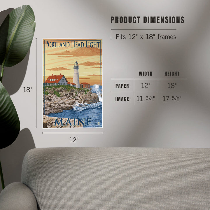 Portland, Maine, Portland Head Light, Art & Giclee Prints Art Lantern Press