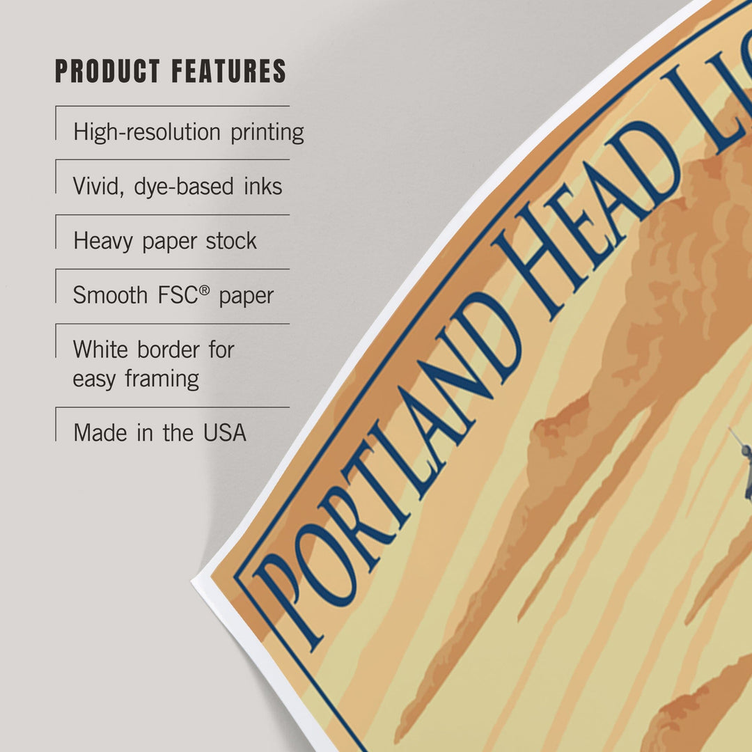 Portland, Maine, Portland Head Light, Art & Giclee Prints Art Lantern Press