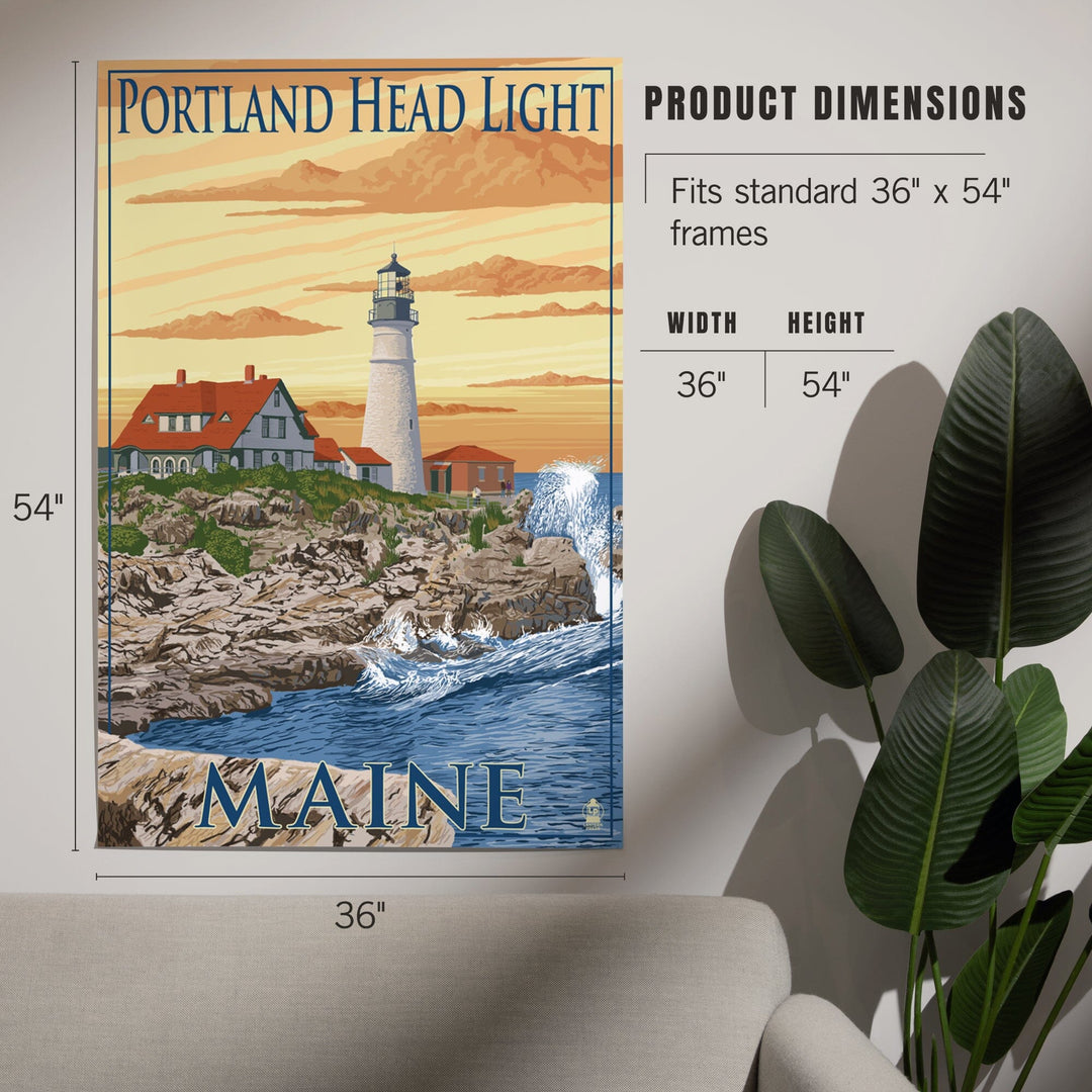 Portland, Maine, Portland Head Light, Art & Giclee Prints Art Lantern Press